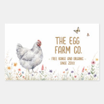 Etiqueta de Cartón de Huevos Huevos Frescos de Gra