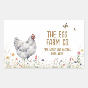Etiqueta de Cartón de Huevos Huevos Frescos de Gra