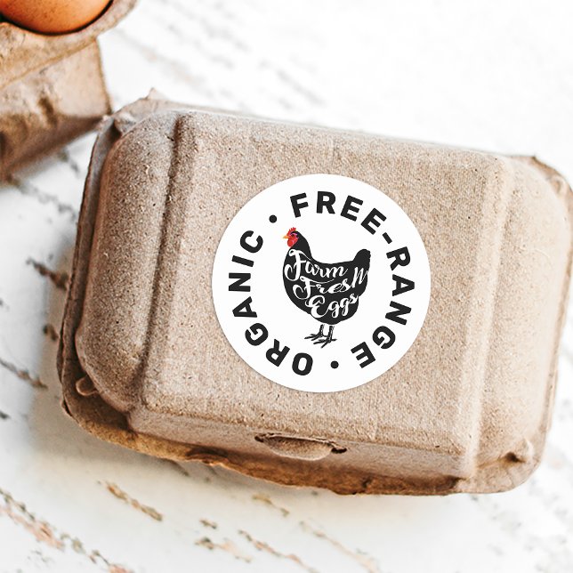 Etiqueta de cartón de silueta de pollo de huevo fr (Subido por el creador)