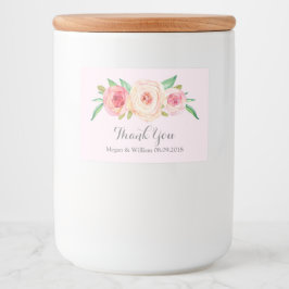 Etiqueta de casamiento personalizada con floral ro