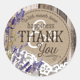 Etiqueta de casamiento rústico de encaje de lavand