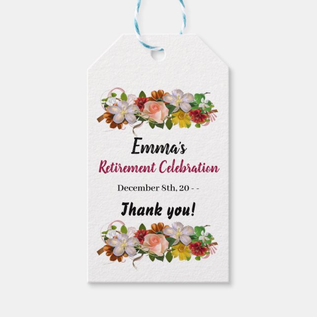 Etiqueta de celebración de jubilación (Anverso)