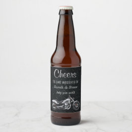 Etiqueta de cerveza Cheer, Boda de motocicletas
