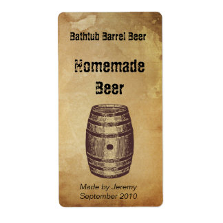 Etiqueta de cerveza de barril