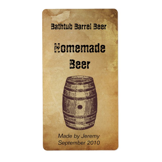 Etiqueta de cerveza de barril (Frente)