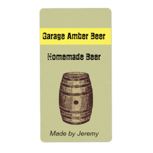 Etiqueta de cerveza de barril