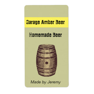 Etiqueta de cerveza de barril