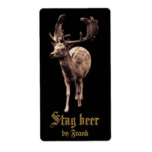 Etiqueta de cerveza de cerdo salvaje