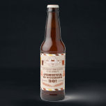 Etiqueta de cerveza de cumpleaños de Salud y Cerve<br><div class="desc">¡Celebra cualquier edad con estas divertidas etiquetas de cerveza! ¡Fácil de editar edad y nombre! Visite nuestra página web para más diseños e inspiración: www.creativeuniondesign.com</div>