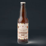 Etiqueta de cerveza de cumpleaños de Salud y Cerve<br><div class="desc">¡Celebra cualquier edad con estas divertidas etiquetas de cerveza! ¡Fácil de editar edad y nombre! Visite nuestra página web para más diseños e inspiración: www.creativeuniondesign.com</div>