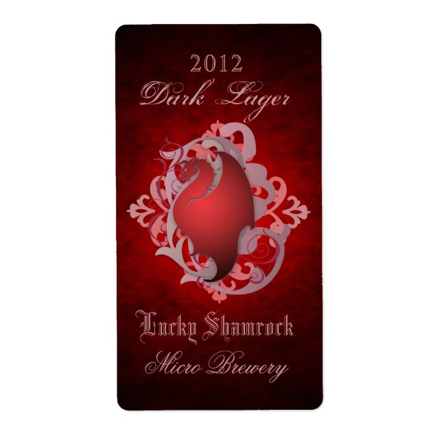 Etiqueta de cerveza de desplazamiento del dragón r (Frente)