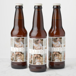 Etiqueta de cerveza de fotos de niños del Collage 