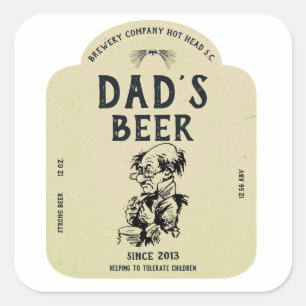 Etiqueta de cerveza de padre