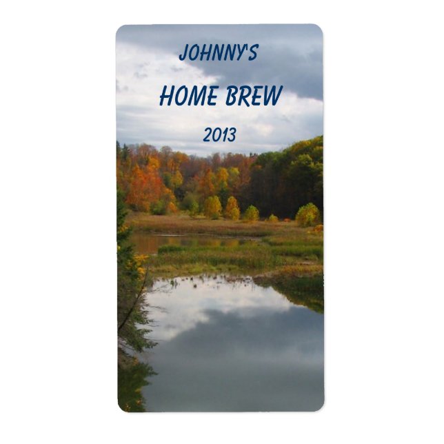 Etiqueta de cerveza del lago Otoño (Frente)