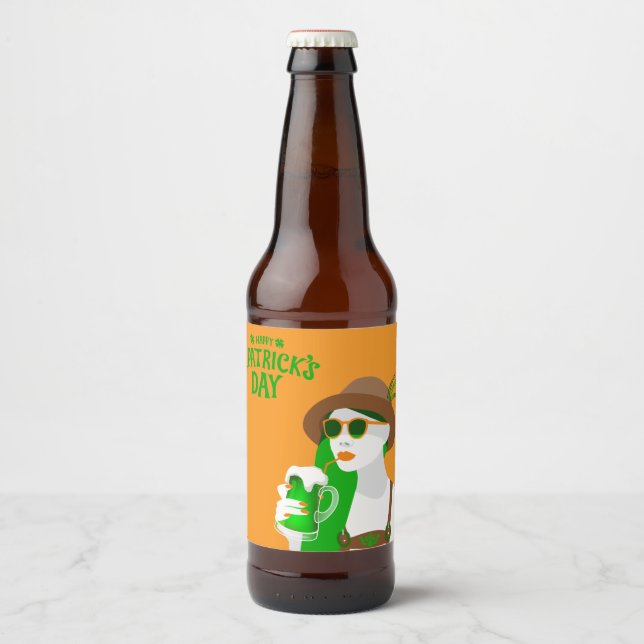 Etiqueta de cerveza DIY St. Patrick (Anverso)