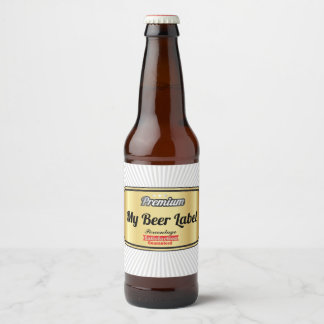 Etiqueta de cerveza Gold Premium