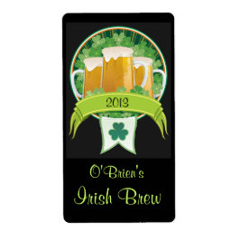 Etiqueta de cerveza irlandesa casera
