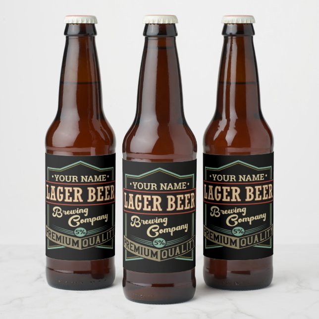 Etiqueta de cerveza Lager Personalizada Brewing Co (Botellas)