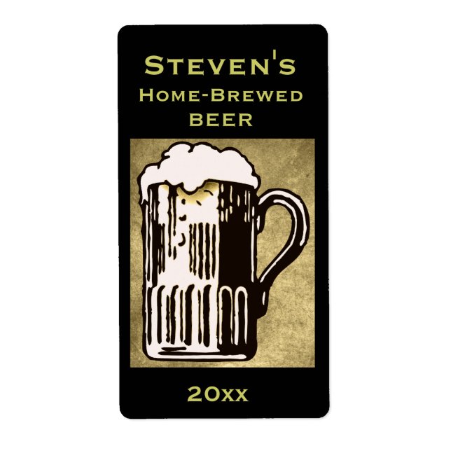 Etiqueta de Cerveza Mug Home Brew (Frente)
