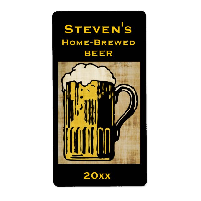 Etiqueta de Cerveza Mug Home Brew (Frente)