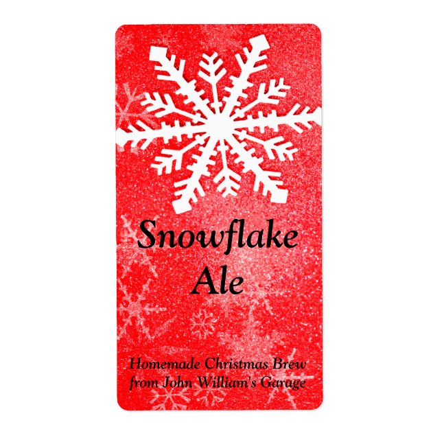 Etiqueta de cerveza Snowflake (Frente)