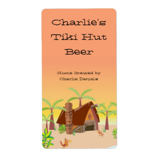 Etiqueta de cerveza Tiki Hut