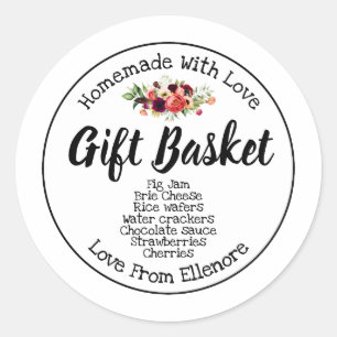 Etiqueta de cesta de regalo