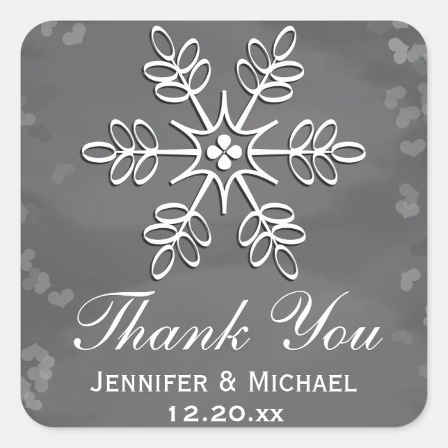 Etiqueta de 'Chalkboard Snowflake' (Anverso)