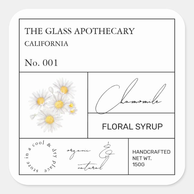 Etiqueta de Chamomile Apothecal (Anverso)