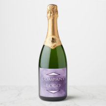 Etiqueta de champagne con el logotipo de la empres