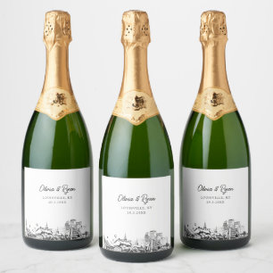 Etiqueta de champagne personalizada Boda de Louisv