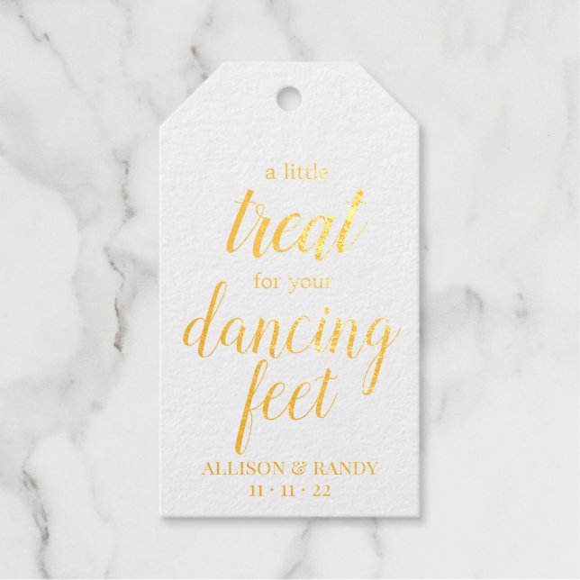 Etiqueta de chanclas de boda (Anverso)
