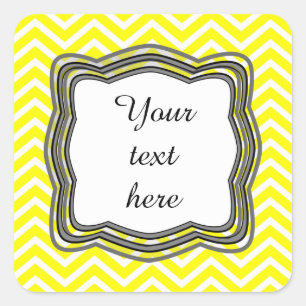 Etiqueta de cheurón amarilla