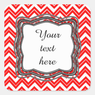 Etiqueta de cheurón roja