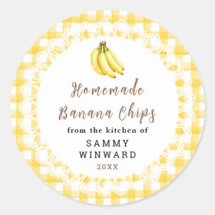 Etiqueta de Chips de Plátano Caseros