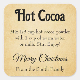 Etiqueta de Chocolate Caliente Personalizable HC02
