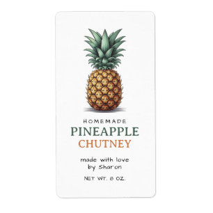 Etiqueta de Chutney de Piña