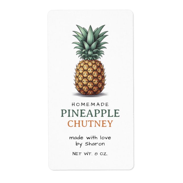 Etiqueta de Chutney de Piña (Frente)