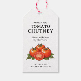 Etiqueta de chutney de tomate