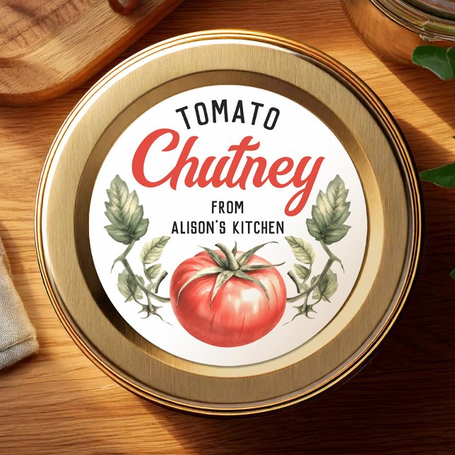 Etiqueta de Chutney de tomate casero con estilo vi (Subido por el creador)