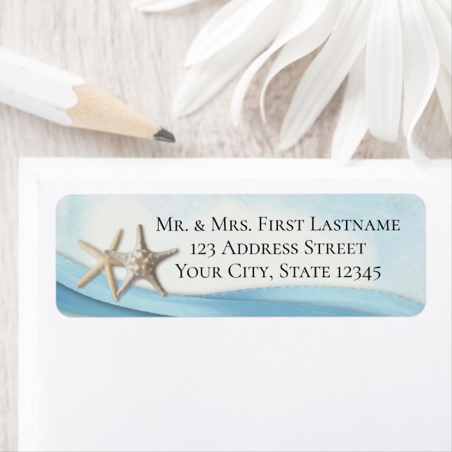 Etiqueta de cinta azul Starfish and Sky (In situ)