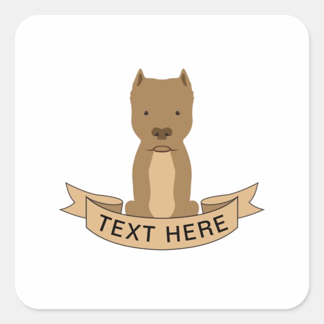 Etiqueta de cinta de Pitbull (Anverso)