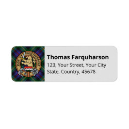 Etiqueta de Clan Farquharson Tartán