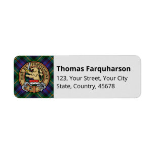 Etiqueta de Clan Farquharson Tartán