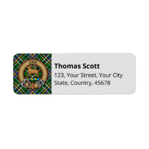 Etiqueta de Clan Scott Green Tartan