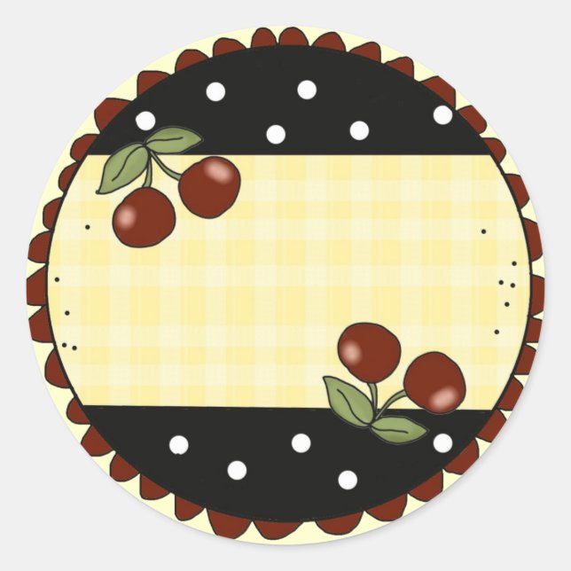 Etiqueta de cocina de cerezo de campo (Anverso)