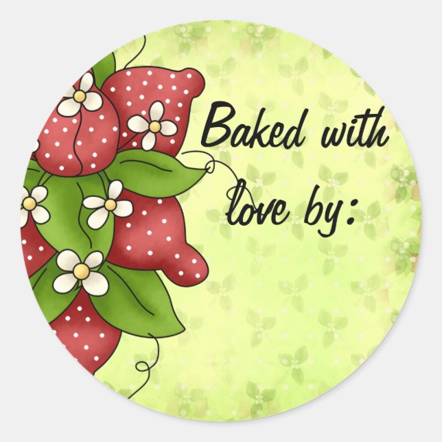 Etiqueta de cocina de fresa (Anverso)