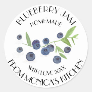 Etiqueta de cocina de fruta de acuarela de mermela