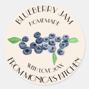 Etiqueta de cocina de frutas de acuarela de mermel