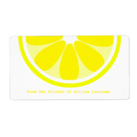 Etiqueta de cocina de limón de la cocina de